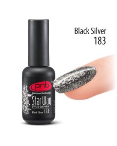 Гель-лак PNB «Star Way» 183 Black Silver 8 ml.