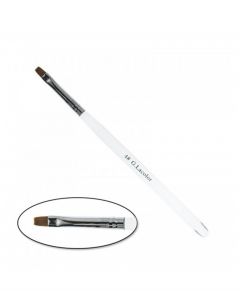 G.La color Кисть для наращивания, прямая, с прозрачной ручкой, искусственный ворс №4