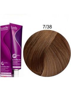 Стойкая крем-краска для волос Londa 7/38 золотисто-жемчужный блондин 60 мл