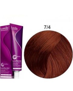 Стойкая крем-краска для волос Londa Professional 7/4 медный блондин 60 мл
