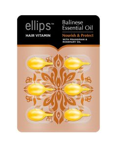 Витамины для волос Ellips "Питание и защита Бали" Balinese Essential Oil Nourish & Protect, 6 капсул