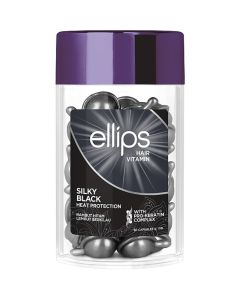 Вітаміни для волосся Ellips Silky Black "Шовкова ніч" з Pro-кератиновим комплексом, 50 капсул
